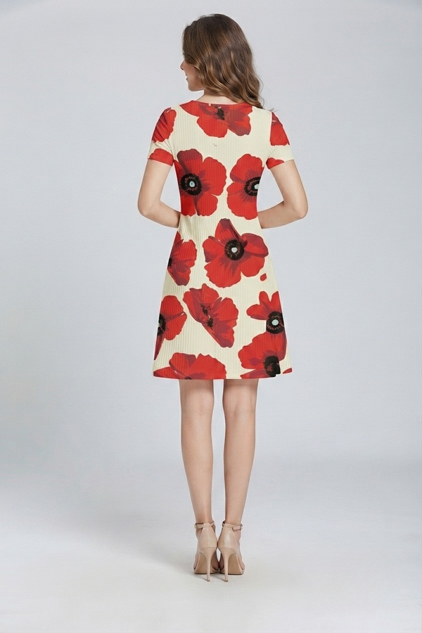 Women's Scarlet Bloom Rose Elegance Dress