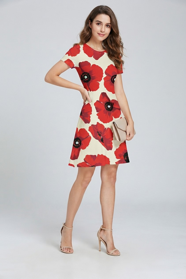 Women's Scarlet Bloom Rose Elegance Dress