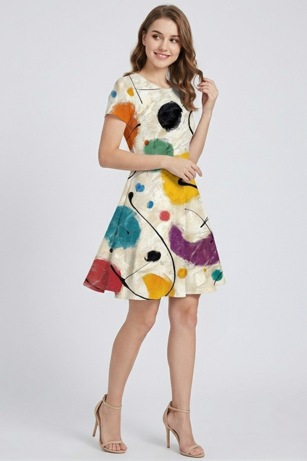 Women's Celestial Carnival Starlit Soirée Dress