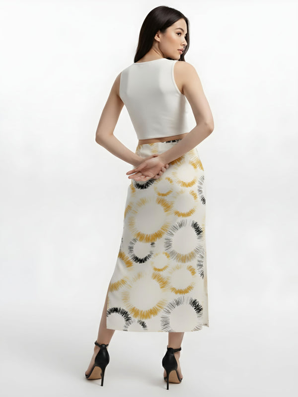 Sunburst Halo Midi Skirt
