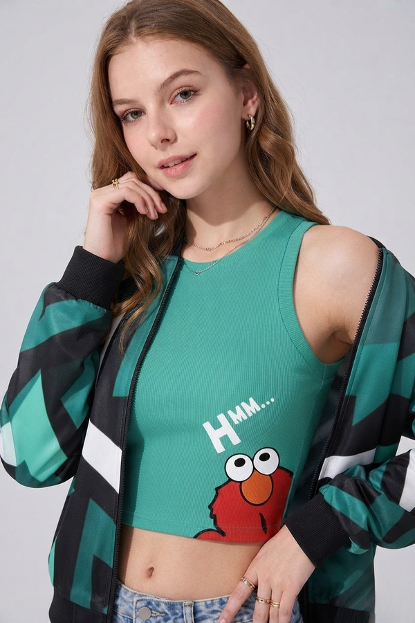 Elmo Mint Signature Top
