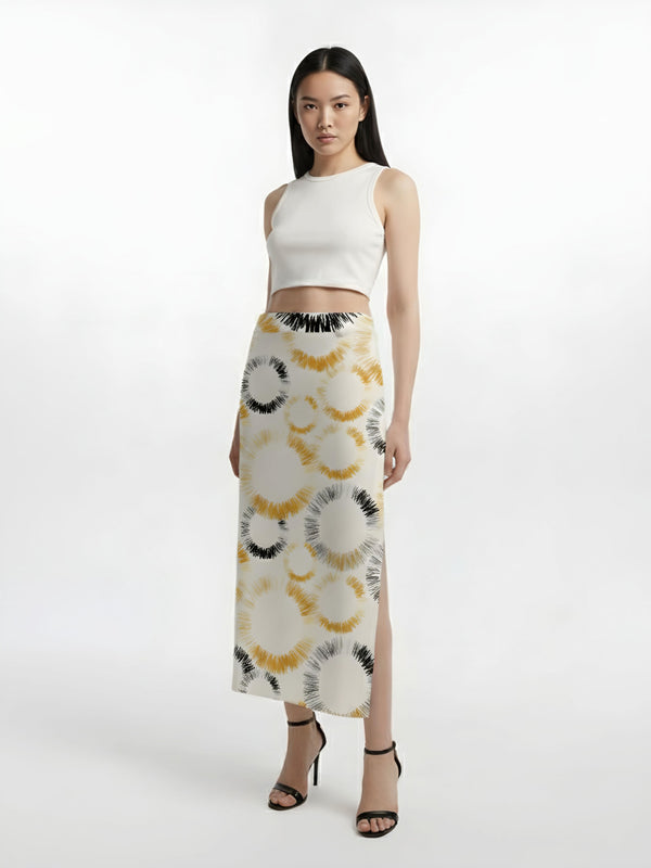 Sunburst Halo Midi Skirt