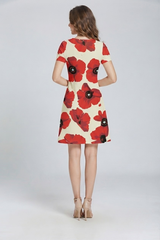 Women's Scarlet Bloom Rose Elegance Dress