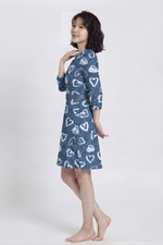 Women's Indigo Heartline Elegance Oversized Dress