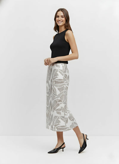 Terra Line Foliage Midi Skirt