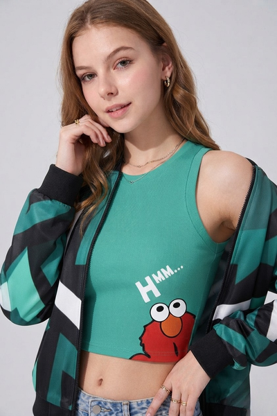 Elmo Mint Signature Top