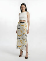 Sunburst Halo Midi Skirt