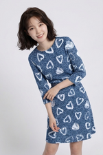 Women's Indigo Heartline Elegance Oversized Dress